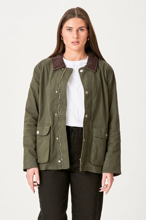 Giacca twill - Oliva scura
