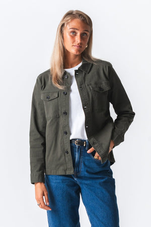 Twill Overshirt - Dark Olive