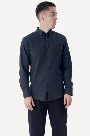 Camicia in flanella - Verde scuro