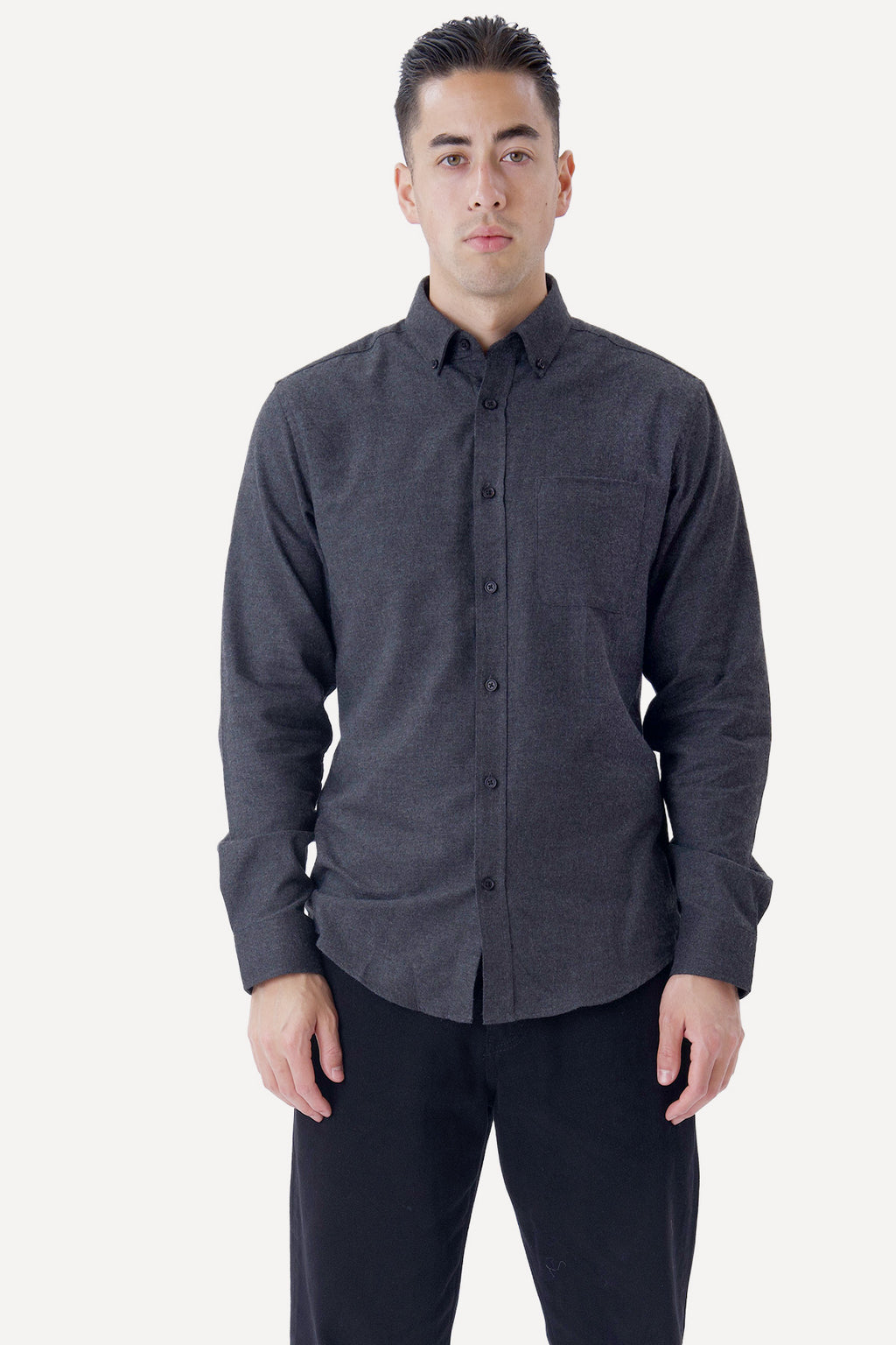 Camicia in flanella - Grigio scuro