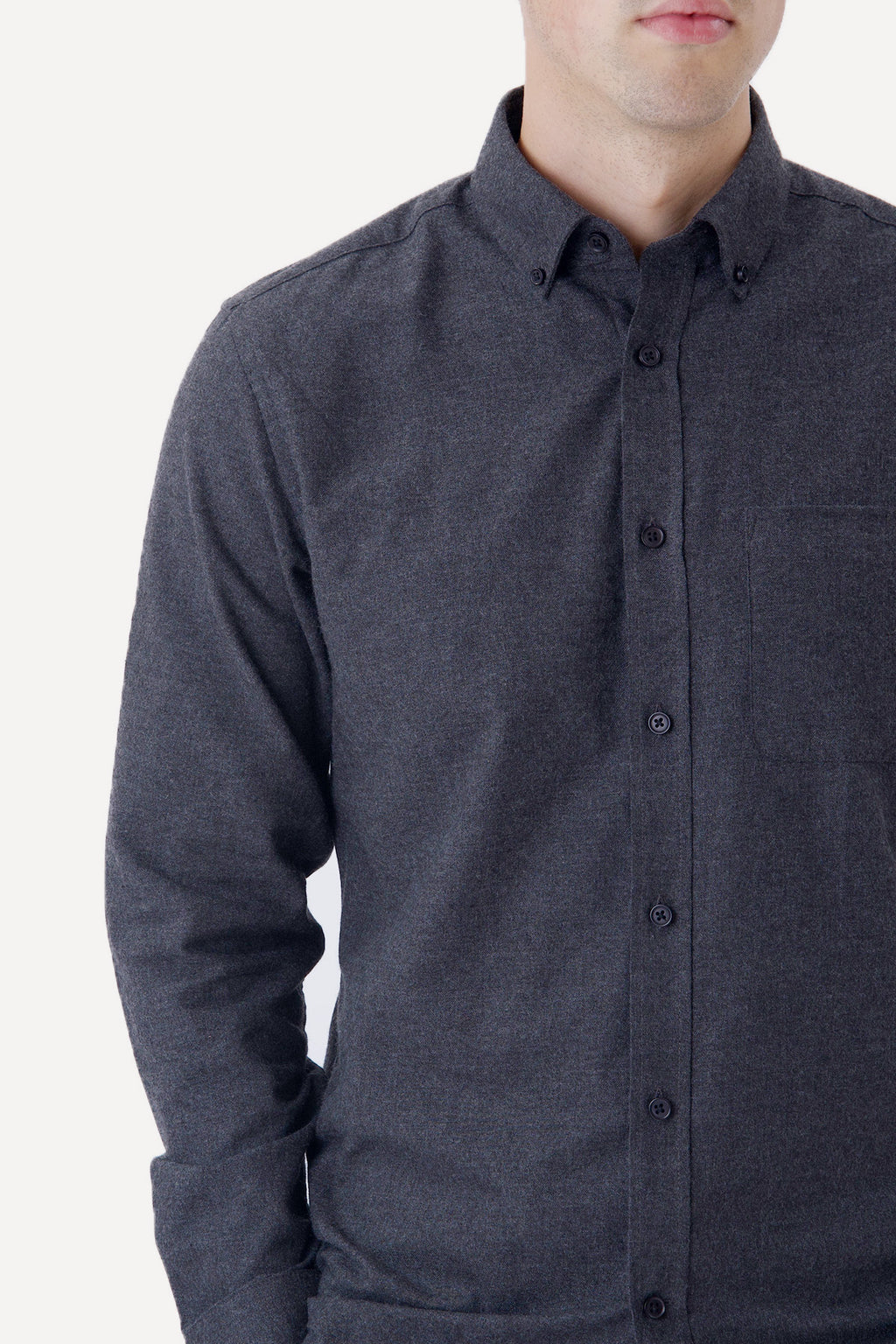 Camicia in flanella - Grigio scuro