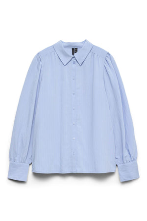 Millie Shirt - Brunnera Blue/Snow white