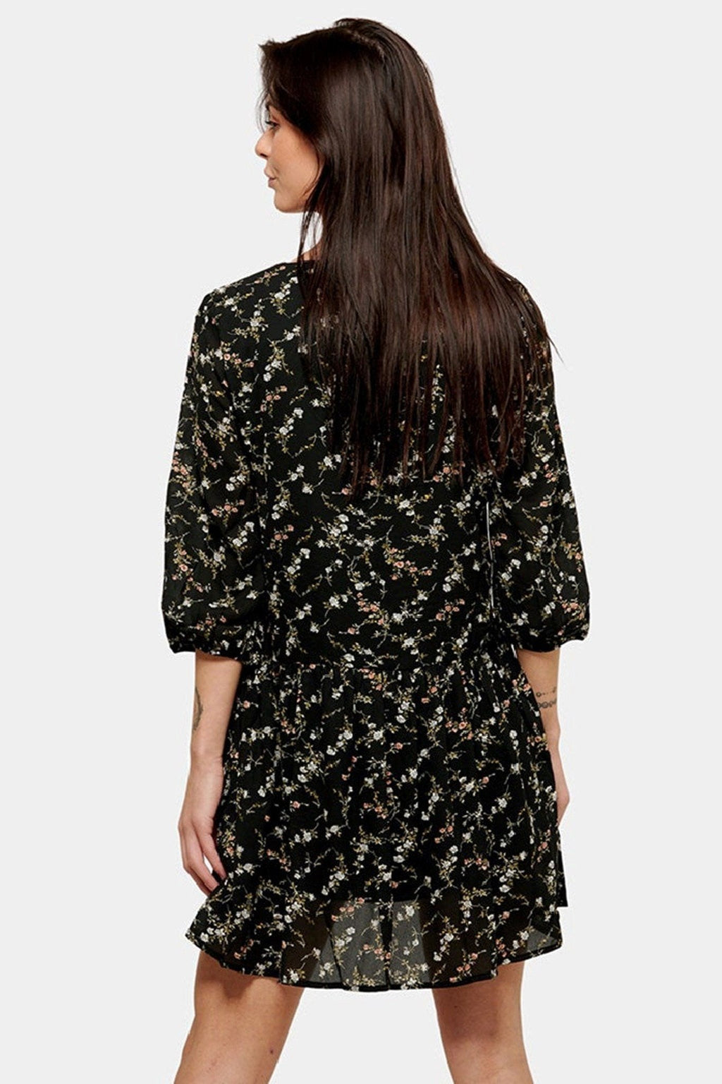 Abito Ellen - Black -Floral