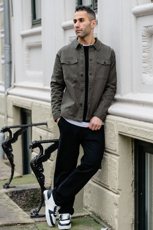 Twill Openshirt - Oliva scura