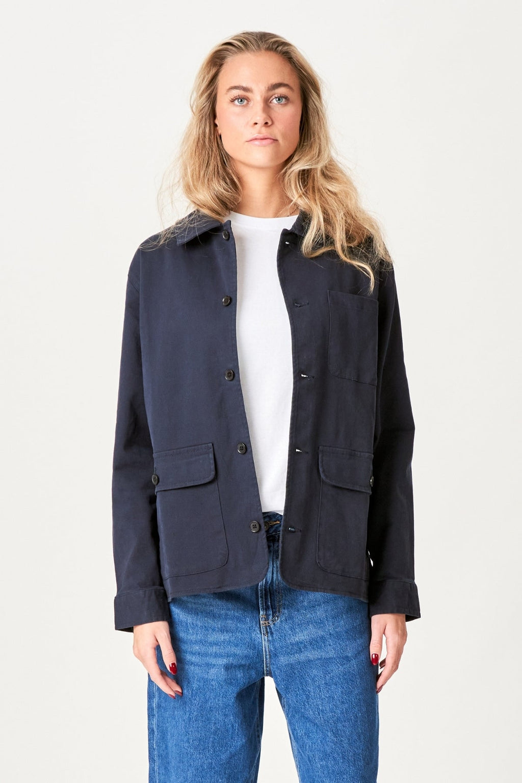 Twill Shacket - Navy