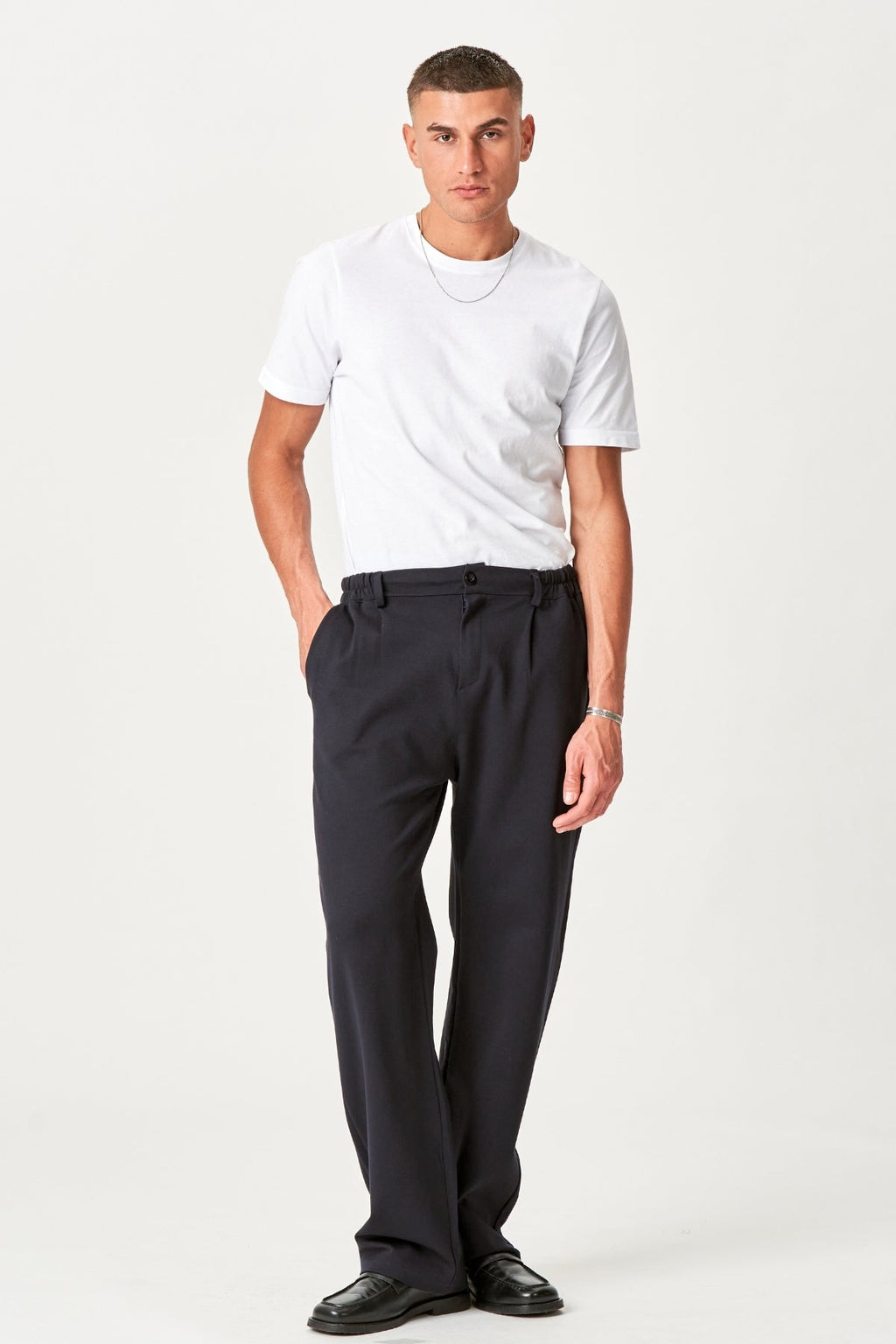Suit Pants Loose - Navy