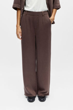 Frame Lisa Wide Pant - Seal Brown