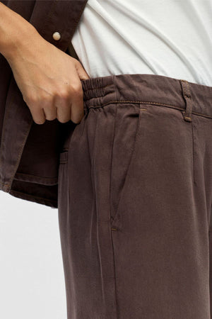 Frame Lisa Wide Pant - Seal Brown