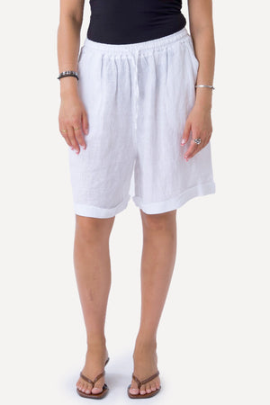 Lino Shorts - Bianco