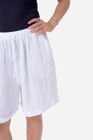 Lino Shorts - Bianco
