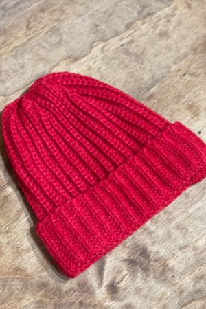 Ribbed Beanie - Wine Red