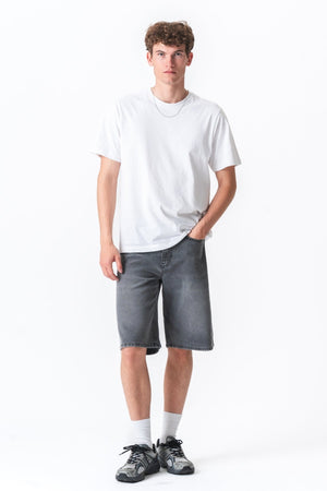 Denim Shorts Sciolto - grigio