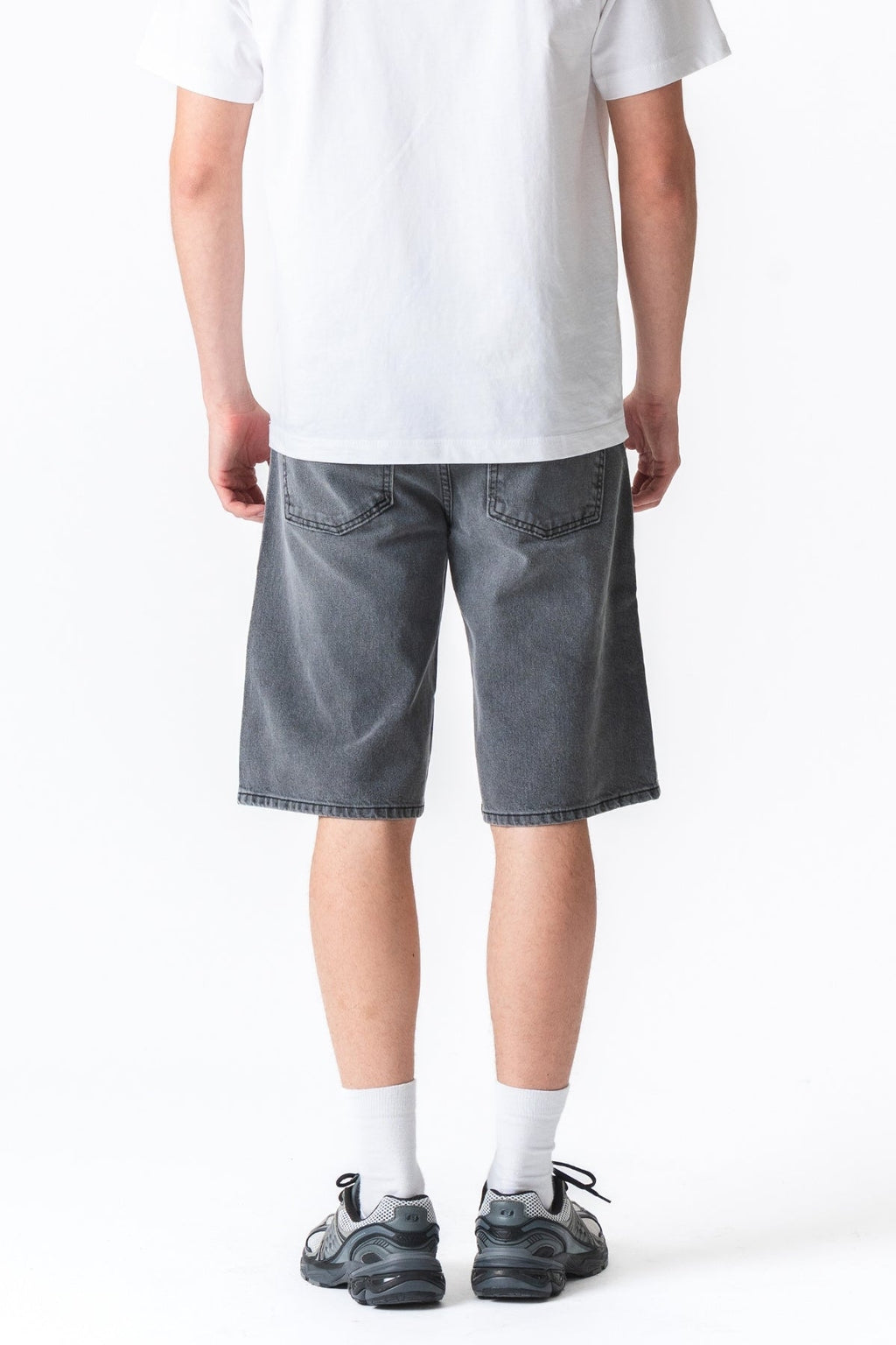 Denim Shorts Sciolto - grigio
