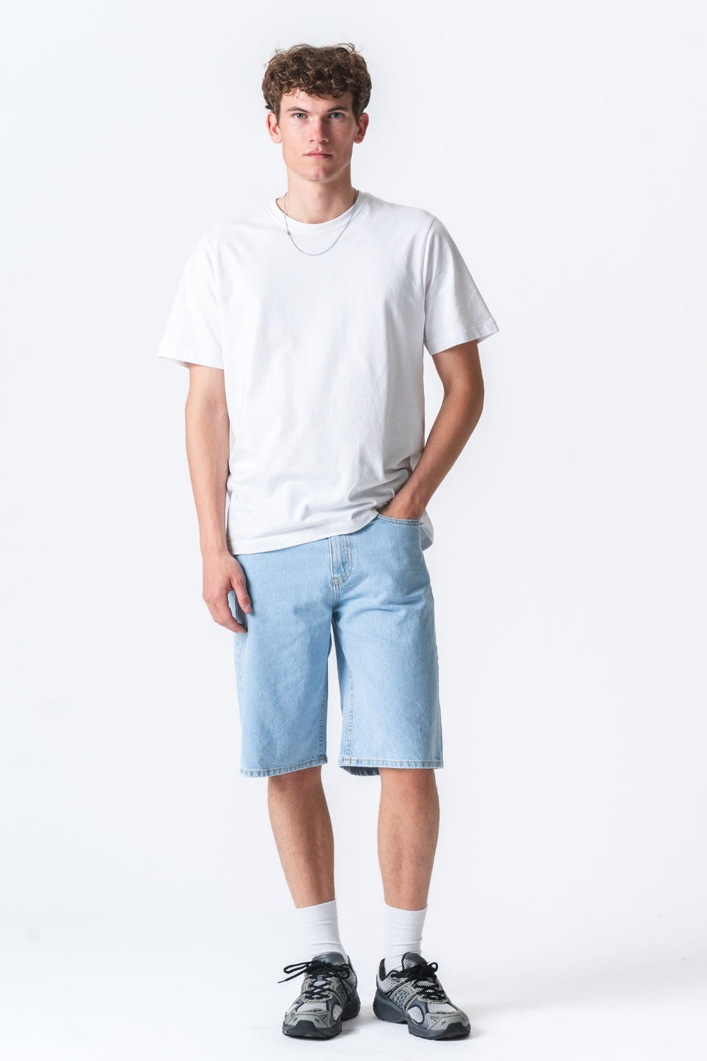 Denim Shorts Sciolto - azzurro