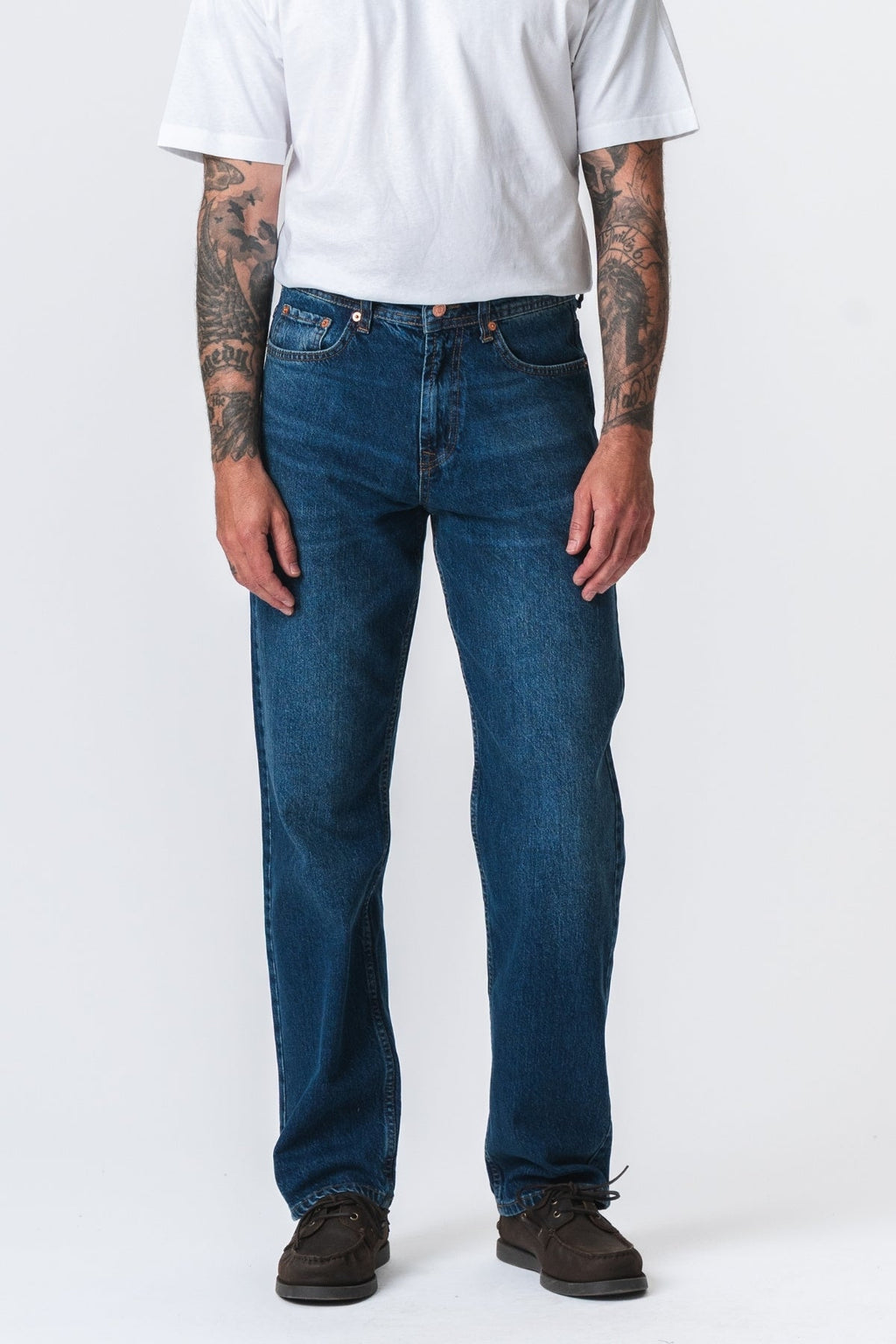 Noah Loose Fit Jeans - Dark Blue Denim
