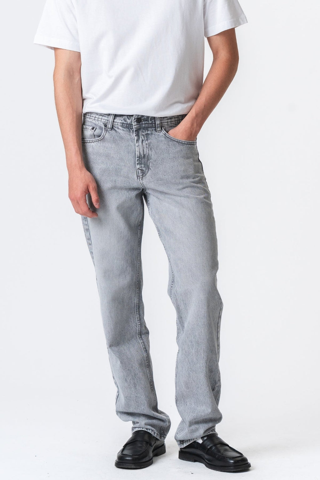 Jeans in forma rilassata - denim grigio