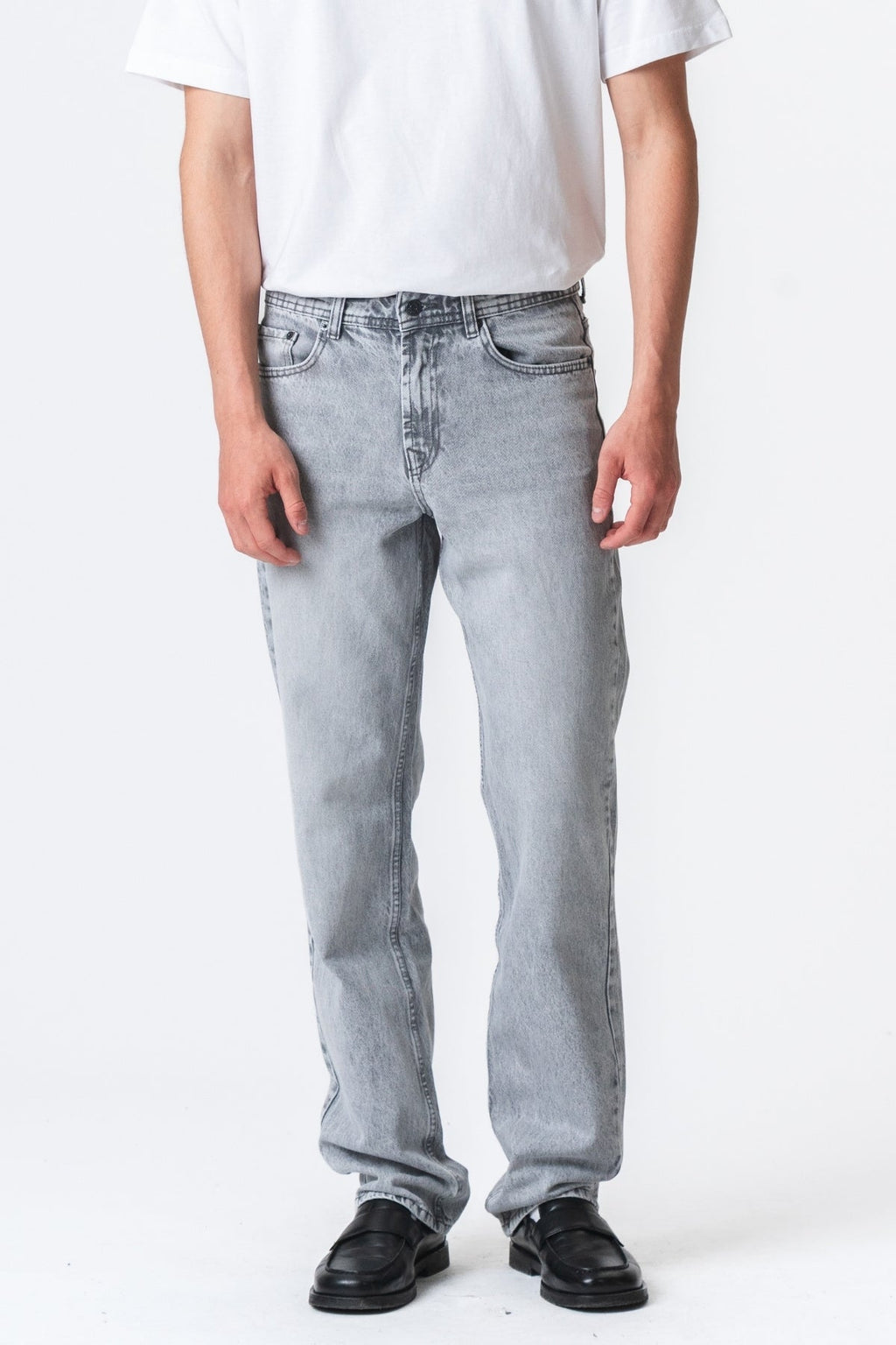 Jeans in forma rilassata - denim grigio