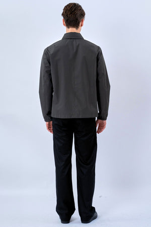 Giacca corta con zip - Grigia