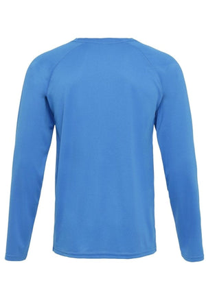 T-shirt da allenamento a maniche lunghe-Blu
