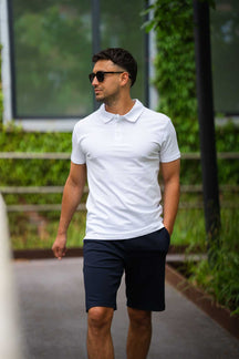 Muscle Polo Shirt - White