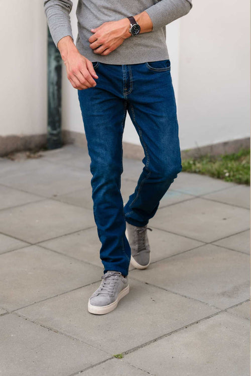 De Originale Performance Jeans (Slim) - Dark Blue Denim - TeeShoppen - Blå