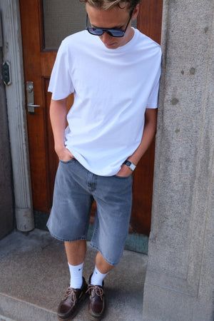 Denim Shorts Sciolto - grigio