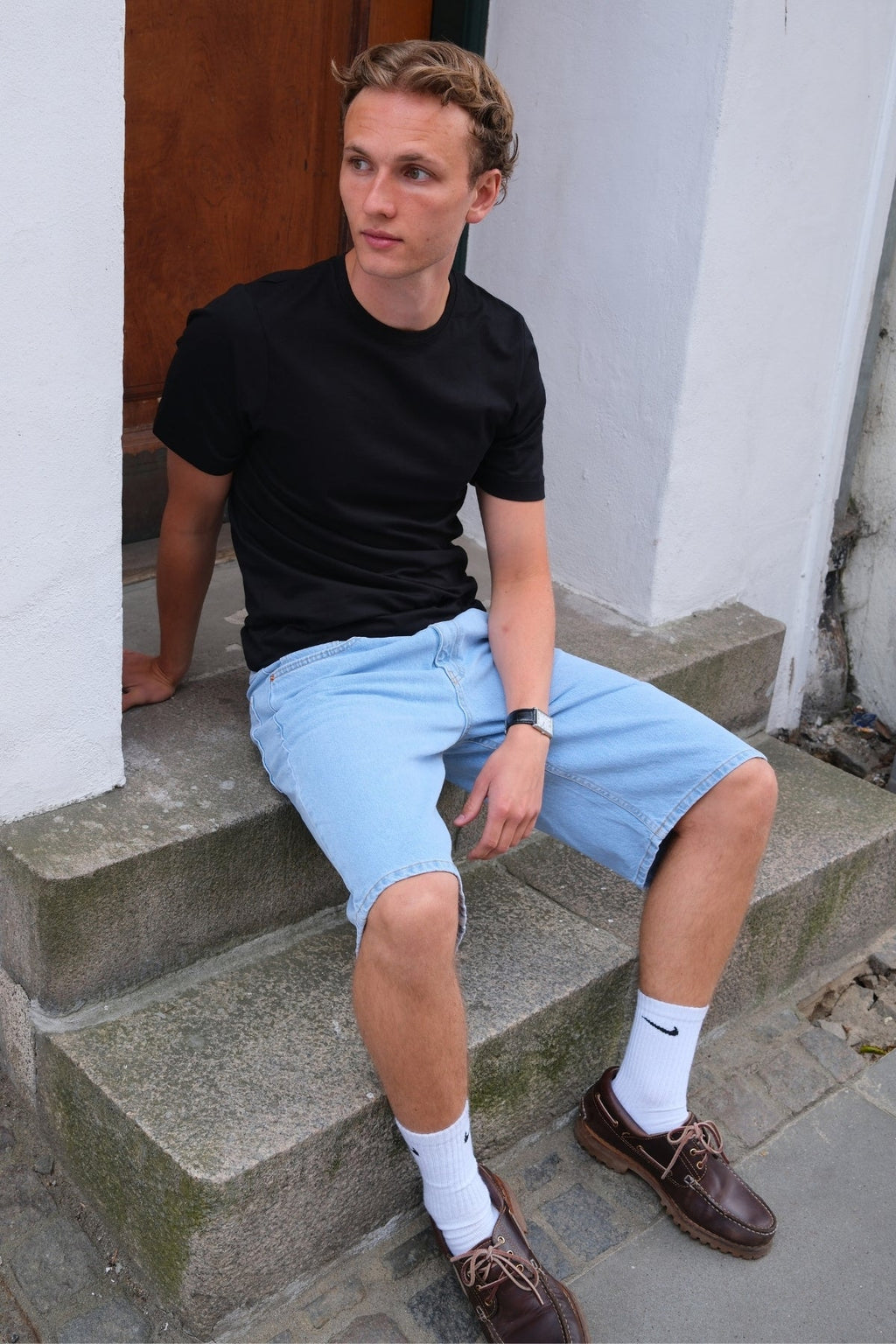 Denim Shorts Sciolto - azzurro