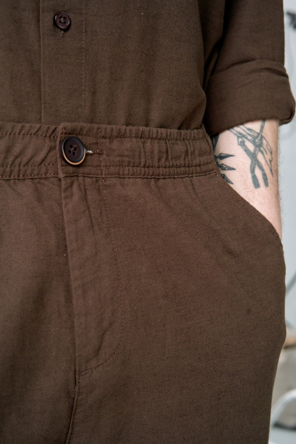Linen Pants - Coffee
