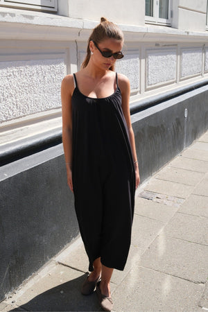 Luna singlet caviglia abito - nero