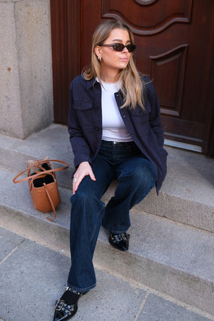 Twill Overshirt - Navy