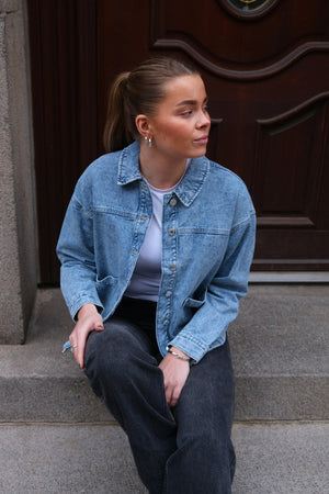 Jamie Denim Shacket - Denim azzurro