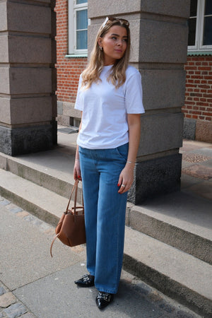 Frame Lisa Wide Pants - Light Blue Denim