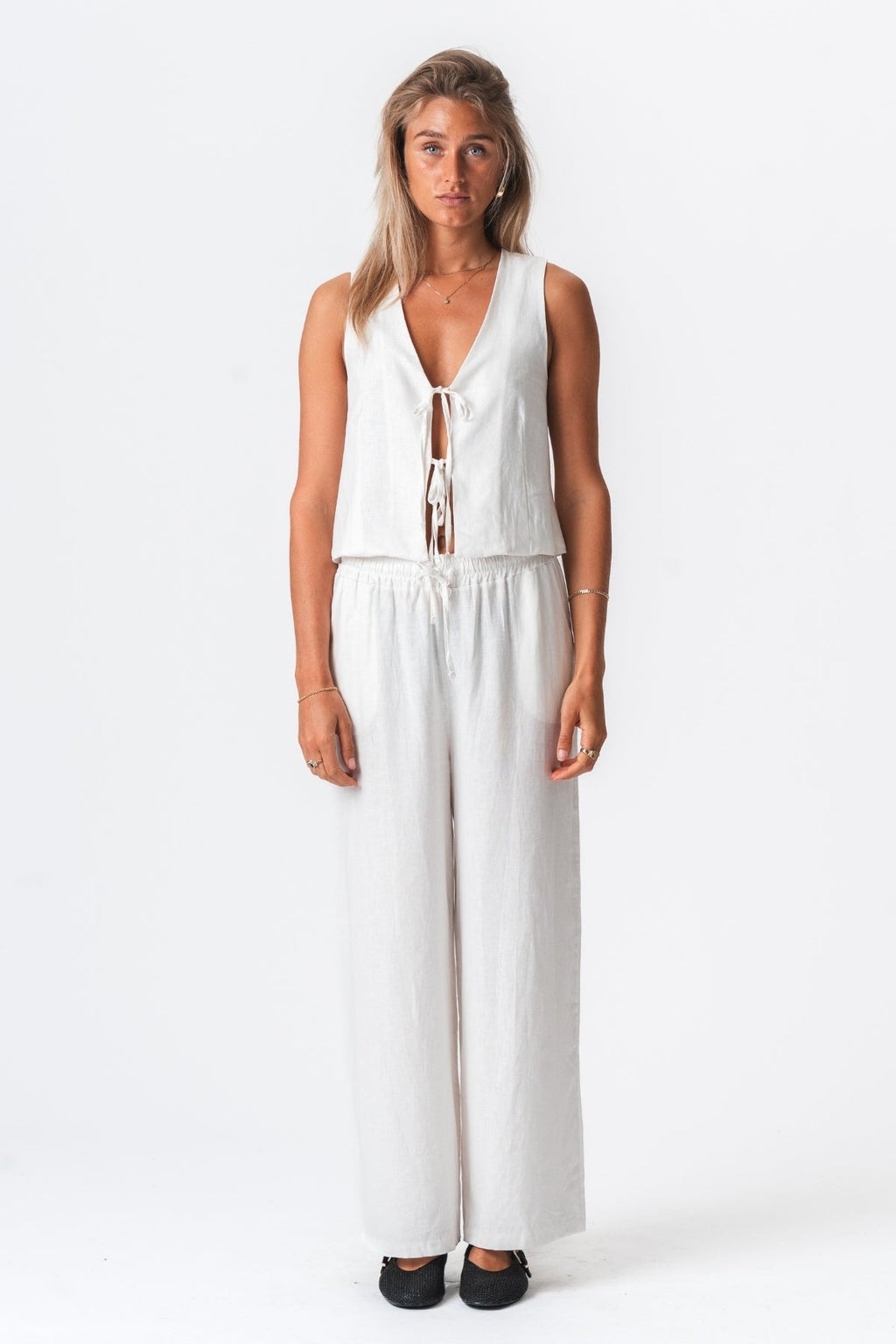 Linen Pants - White