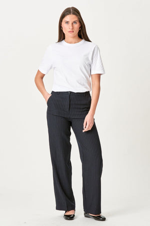 Pantaloni classici - gessicio blu scuro