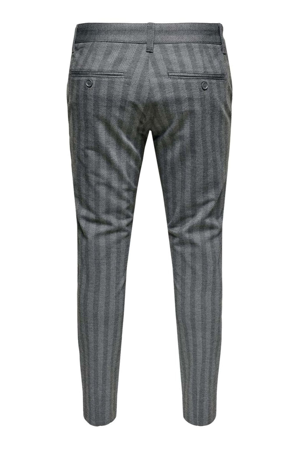 Mark Pants Stripy - Light gray