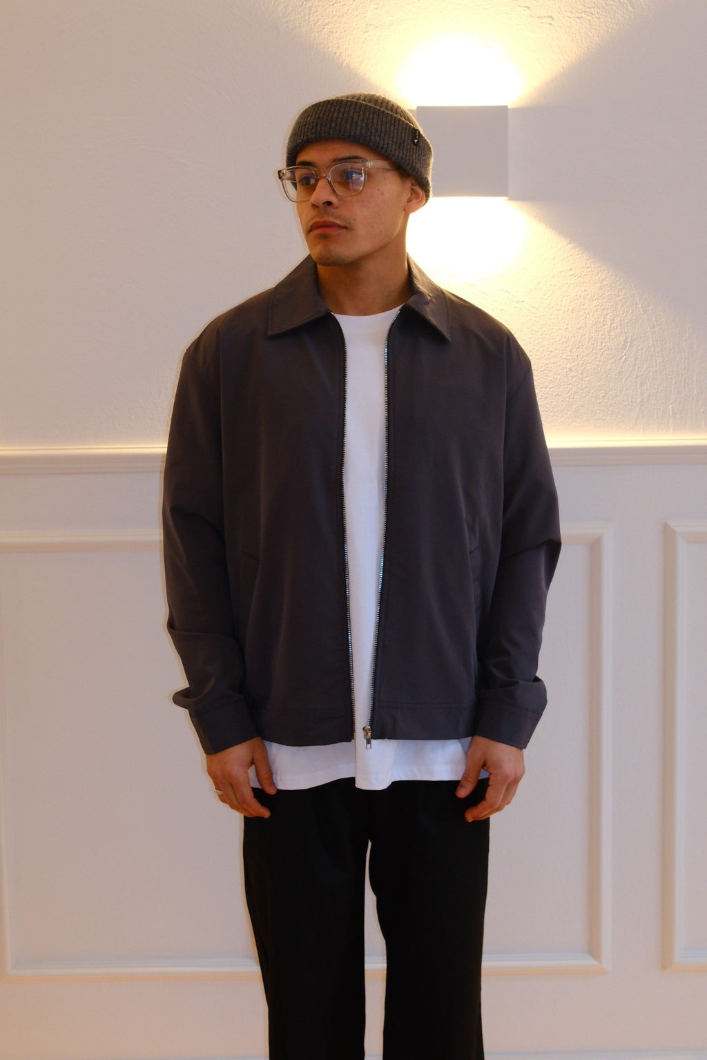 Milan Zipper Jacket - Indigo