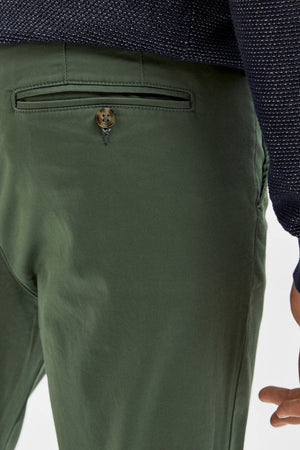 Miglia Flex Chino Pants - Bronze Green (Cotton Organic Cotton)