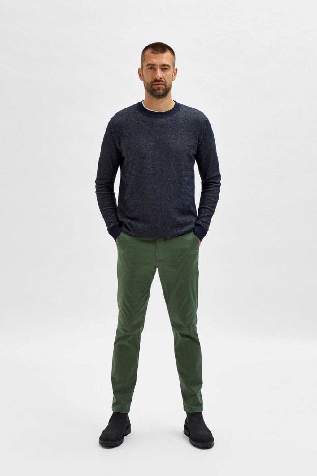 Miglia Flex Chino Pants - Bronze Green (Cotton Organic Cotton)