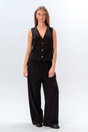 Nadia vest and pants (Black) - Package deal