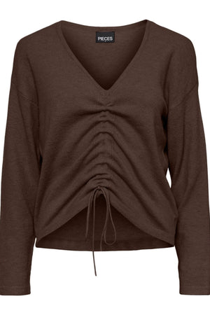 Nandi V -Neck Knit - Brown