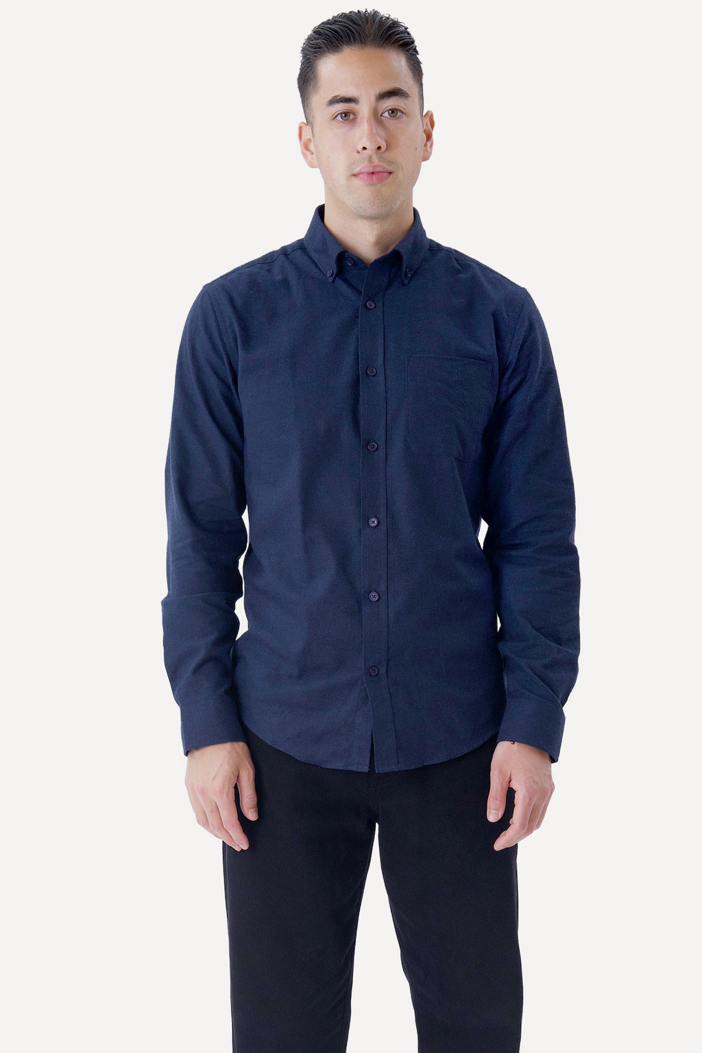 Camicia in flanella - Blu marino