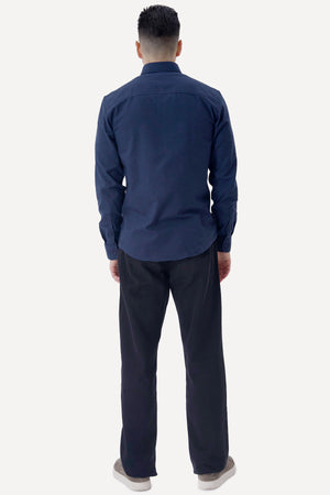 Camicia in flanella - Blu marino