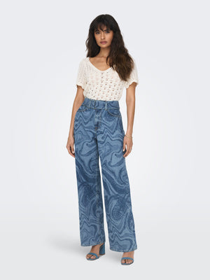 Esther Hope Print - denim blu medio