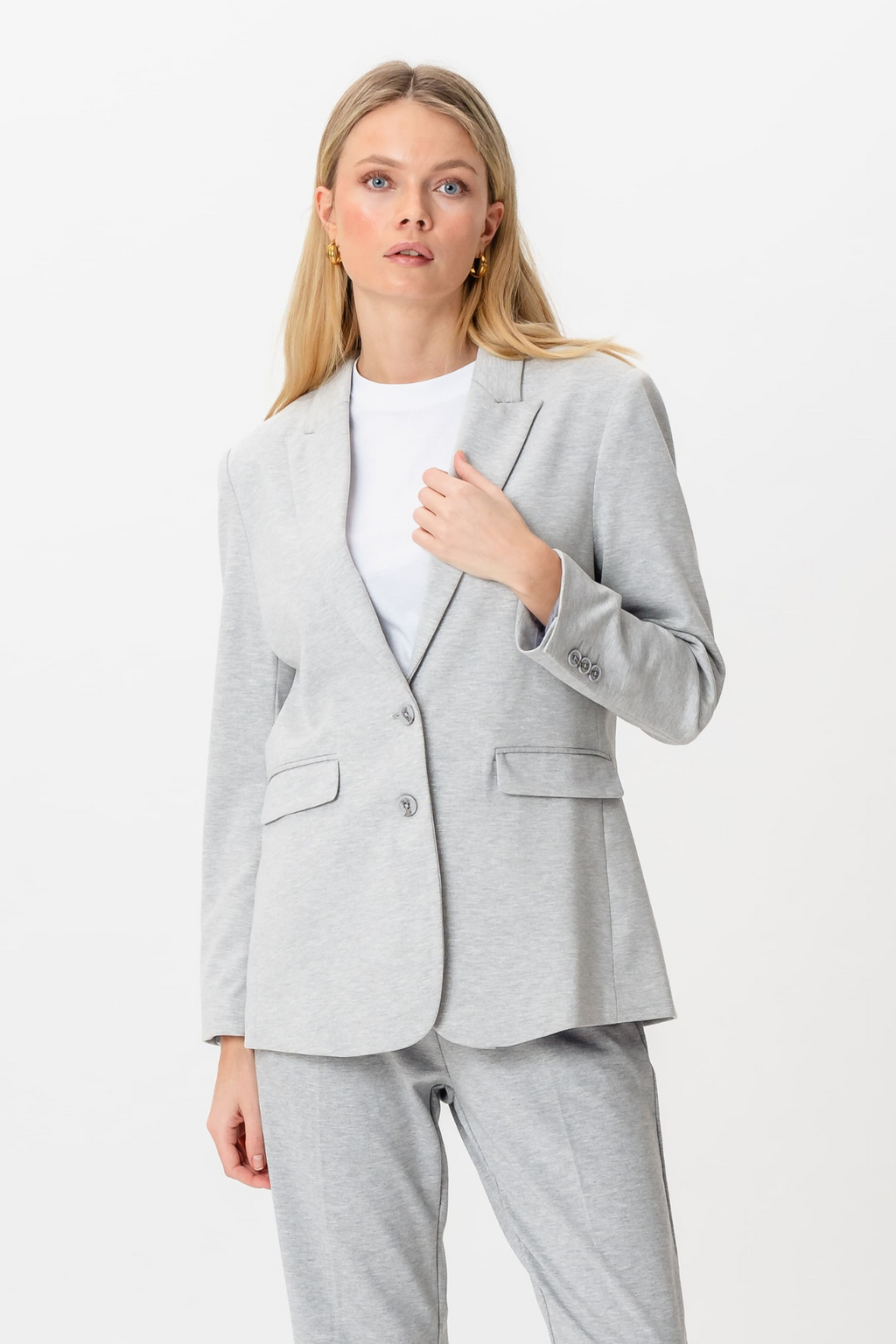 Blazer dalla vestibilità classica - Grigio chiaro