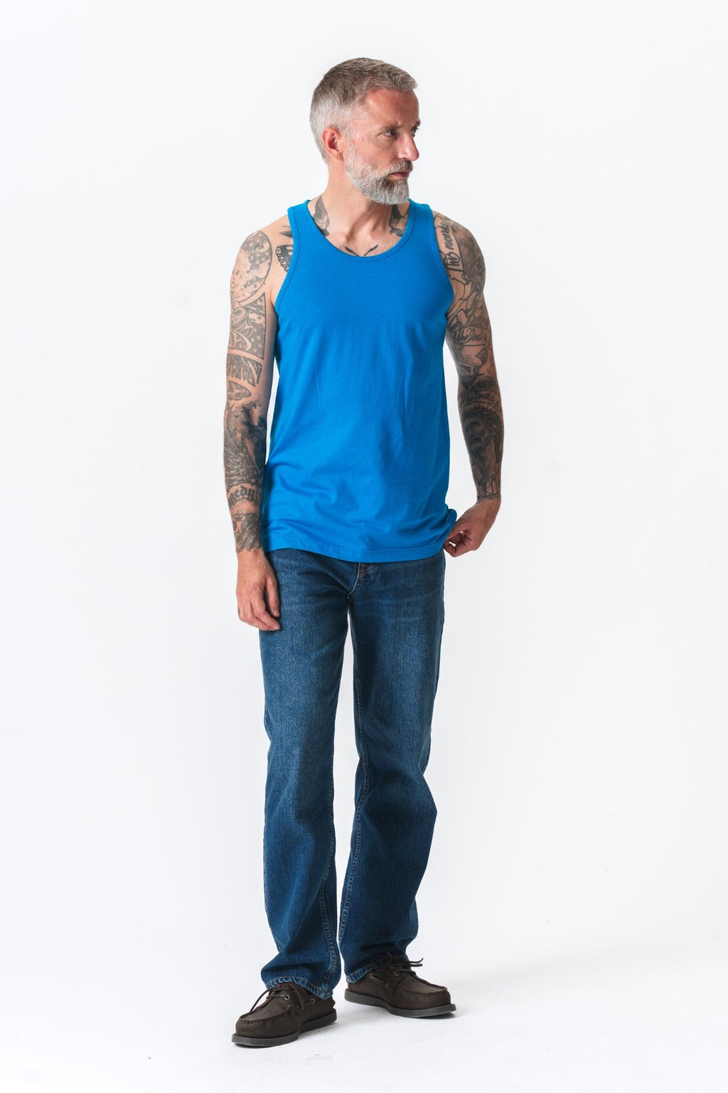 Tanktop di base - Blu benzina
