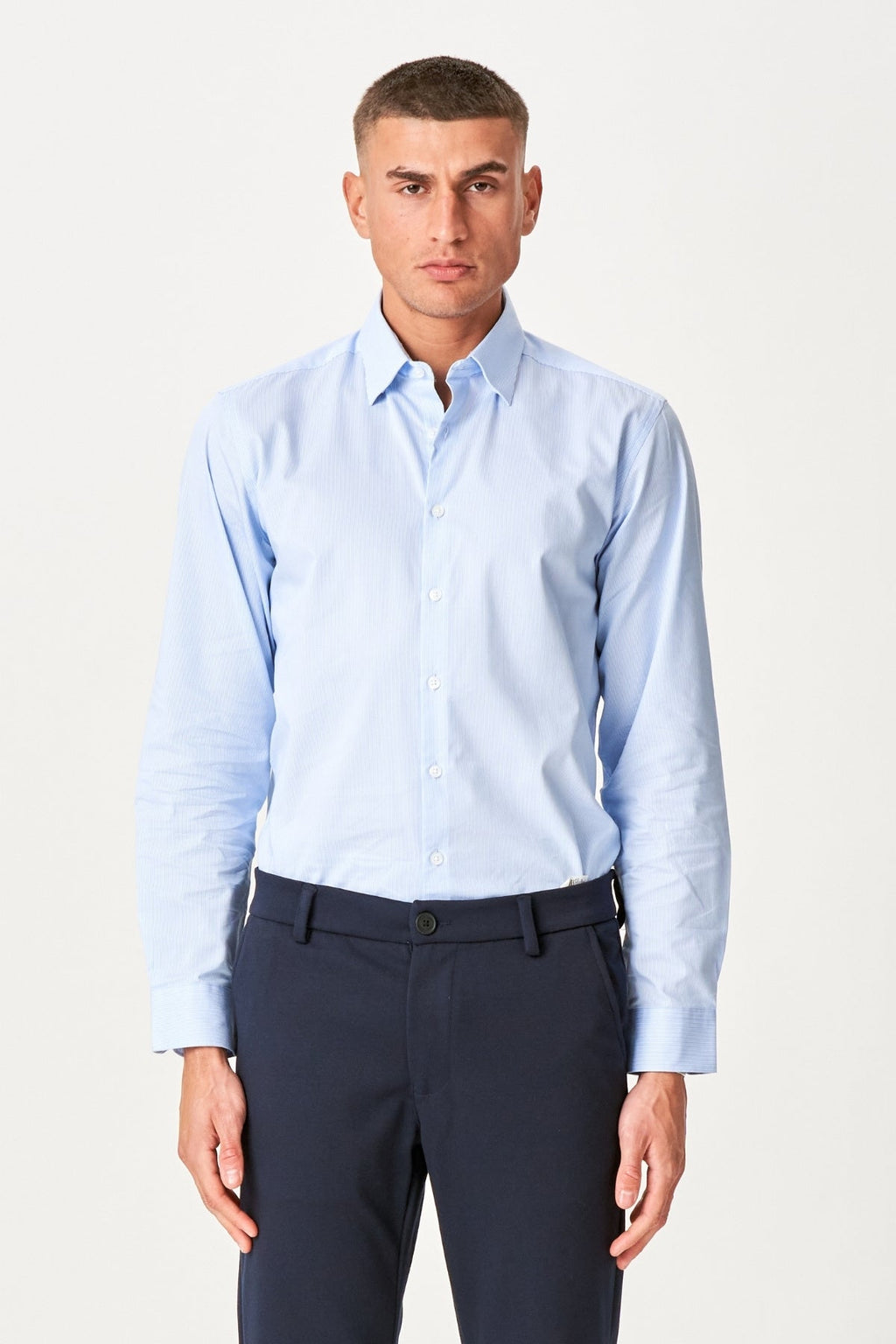The Original Performance Camicia - Gessato Azzurro