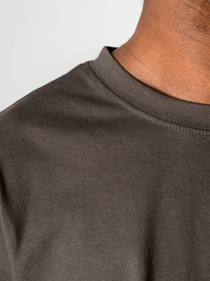 T -shirt di grandi dimensioni - grigio in acciaio