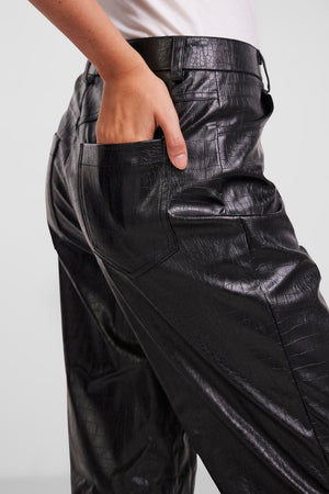 Pantaloni croco - nero