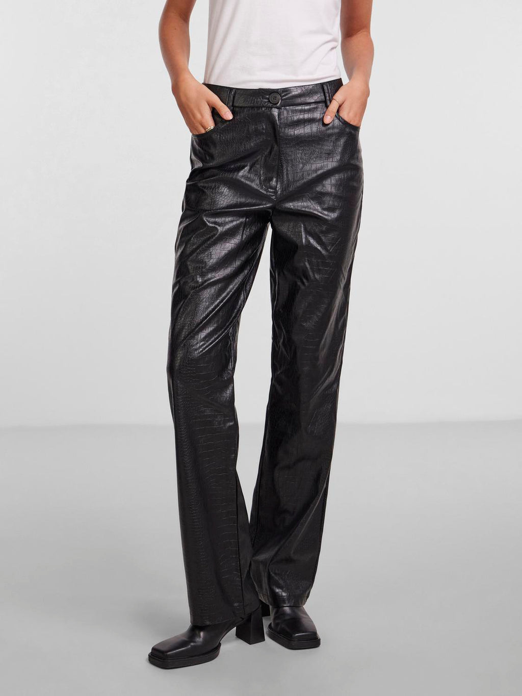 Pantaloni croco - nero