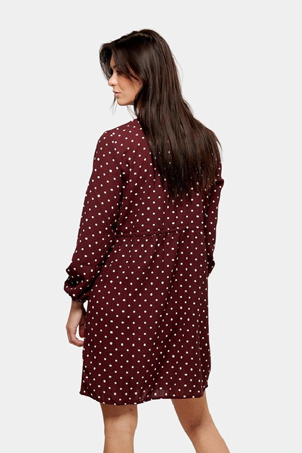 Printed Shirt Dress - Red